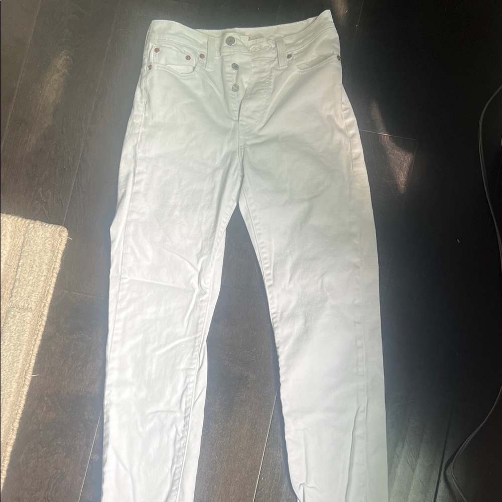 Levi’s white Button-Fly Pants